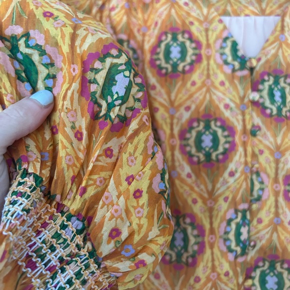 Marie Oliver Imogene Blouse marigold Trellis - Picture 5 of 6